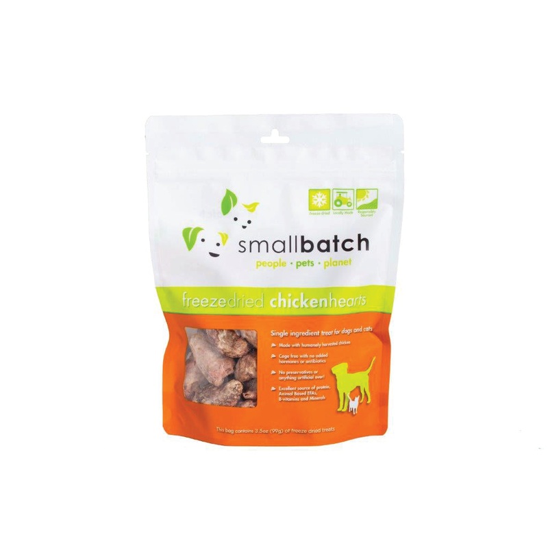 SmallBatch Freeze Dried Chicken Hearts 3oz