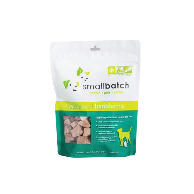 SmallBatch Freeze Dried Lamb Hearts 3oz
