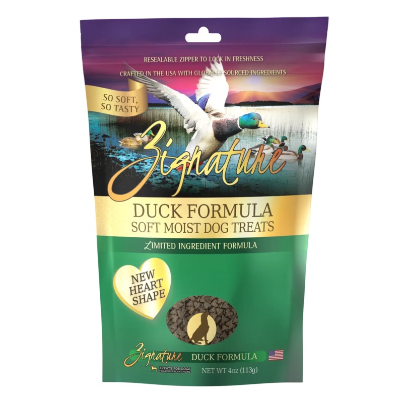 Zignature Soft Dog Treats Duck 4oz