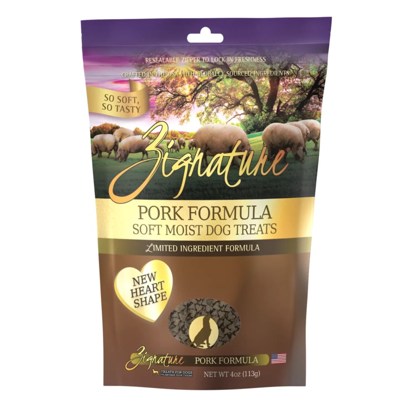 Zignature Soft Dog Treats Pork 4oz