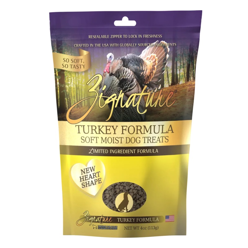 Zignature Soft Dog Treats Turkey 4oz