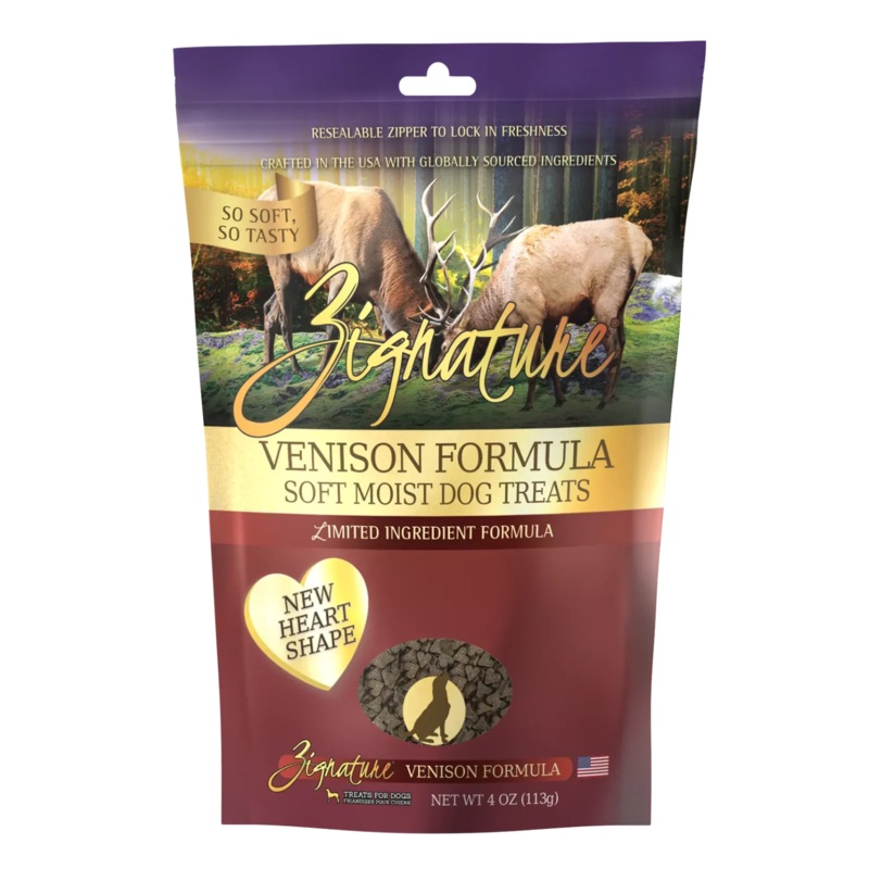 Zignature Soft Dog Treats Venison 4oz