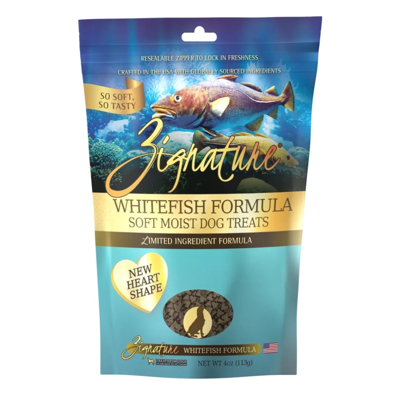 Zignature Soft Dog Treats Whitefish 4oz