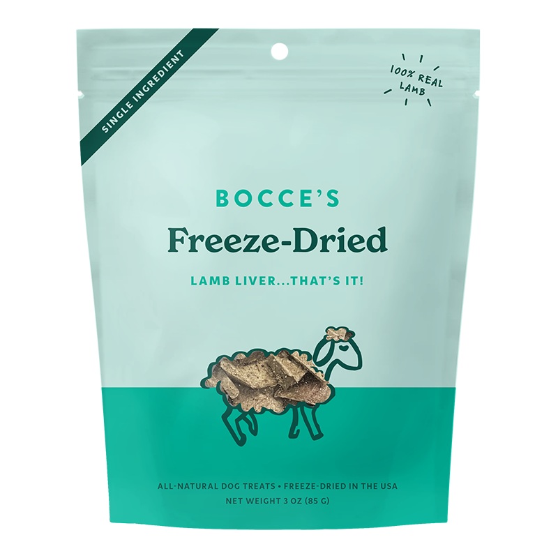 Bocce’s Freeze Dried Lamb Liver Treats 3oz