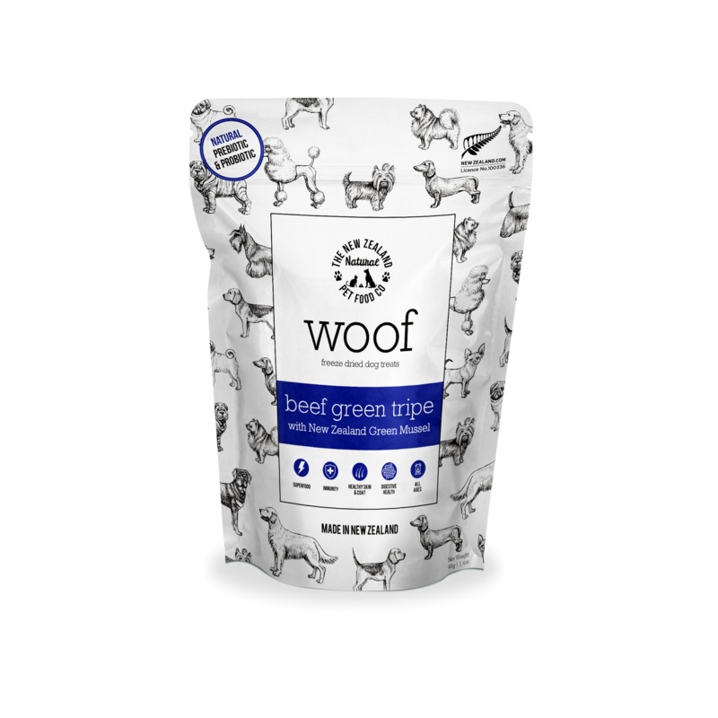 New Zealand Natural Woof Beef Green Tripe Treat 1.4oz