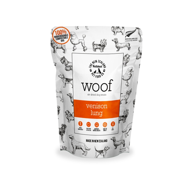 New Zealand Natural Woof Venison Lung Treat 1.76oz