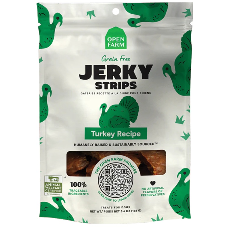 Open Farm Jerky Strips Turkey Recipe 5.6oz