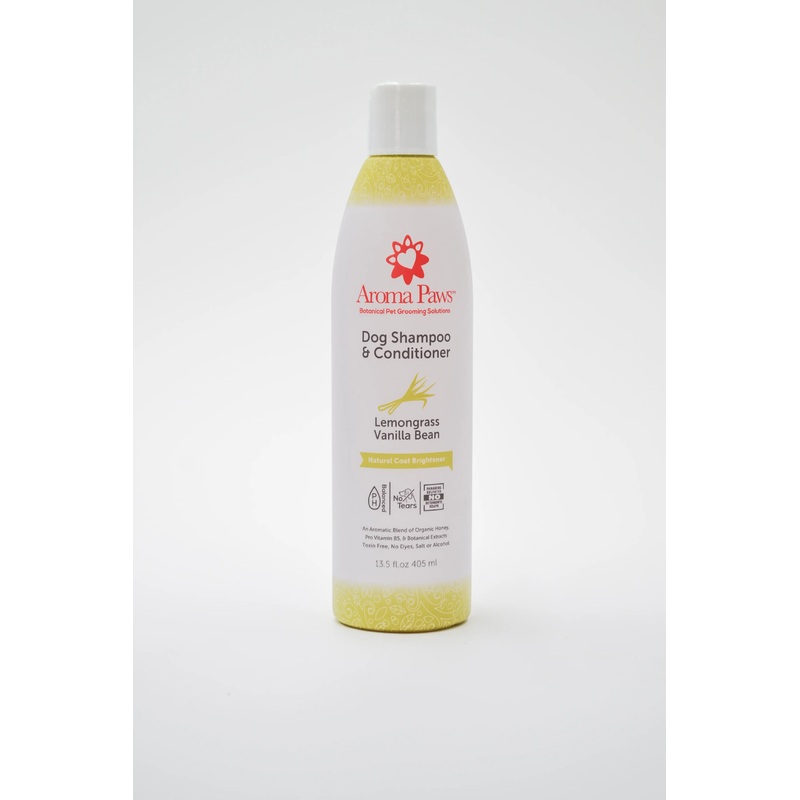 Aroma Paws Coat Brightener Lemon Grass & Vanilla Bean Dog Shampoo 13.5oz