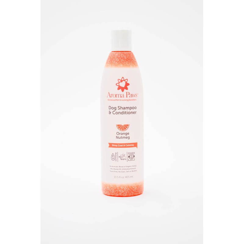 Aroma Paws Shiny Coat Orange Nutmeg Vetiver Dog Shampoo 13.5oz
