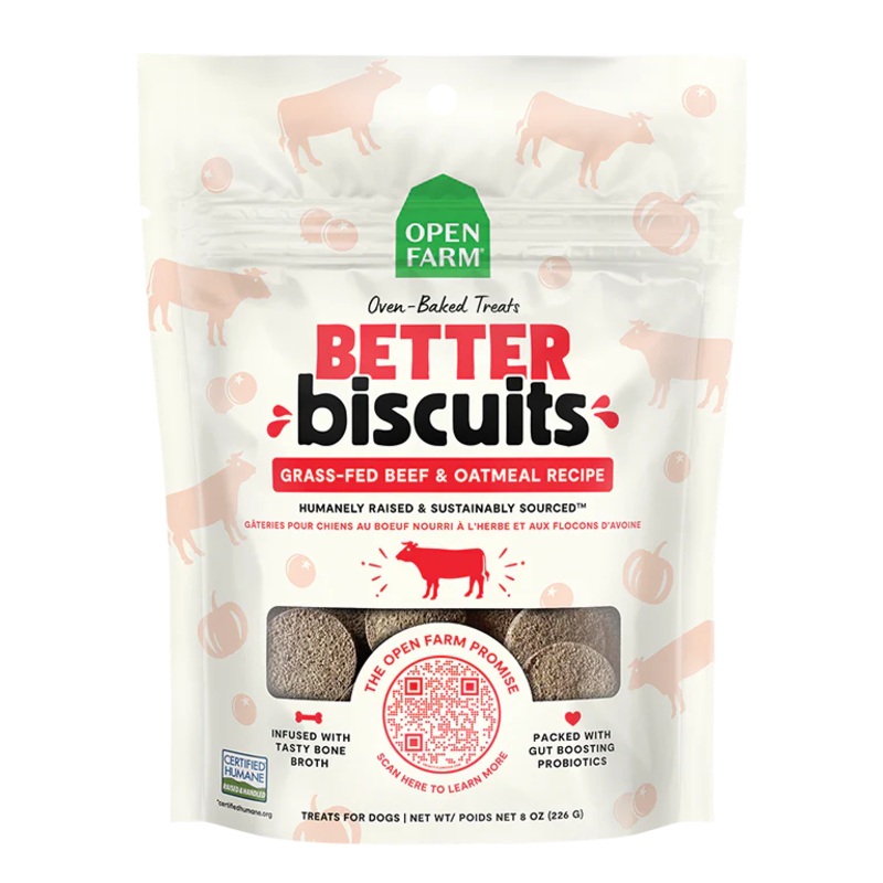 Open Farm Better Biscuits Beef & Oatmeal Recipe 8oz