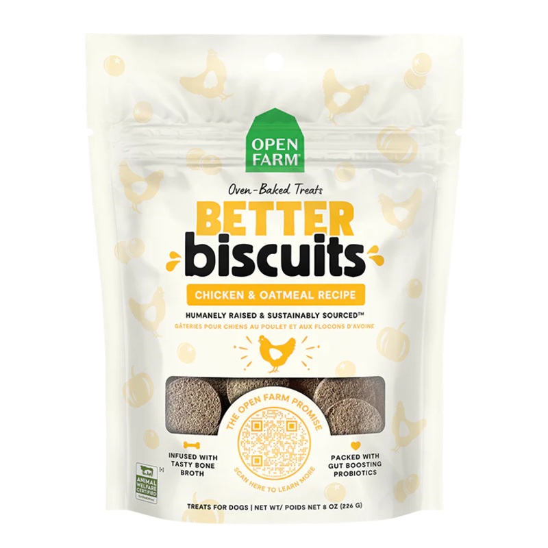 Open Farm Better Biscuits Chicken & Oatmeal Recipe 8oz