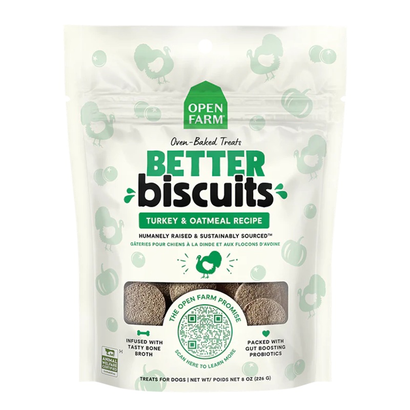 Open Farm Better Biscuits Turkey & Oatmeal Recipe 8oz