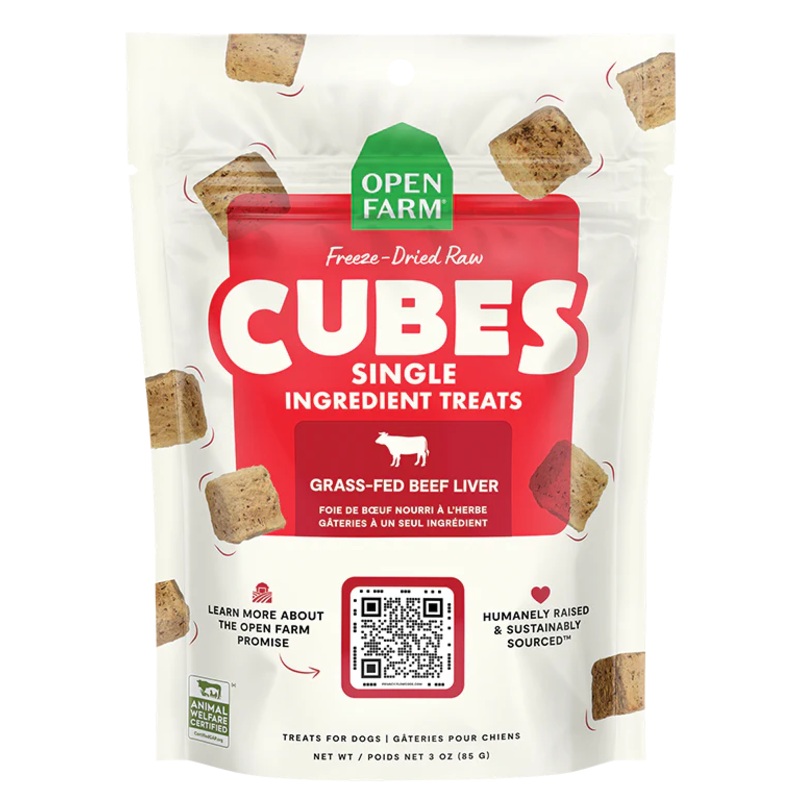 Open Farm Freeze Dried Raw Cubes Beef Liver 3oz