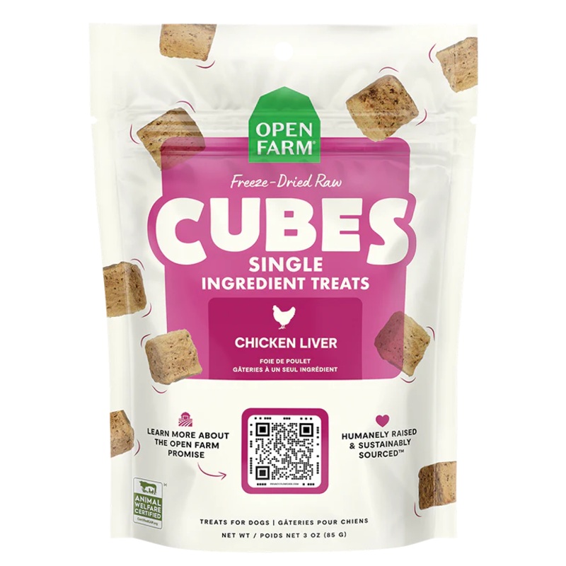 Open Farm Freeze Dried Raw Cubes Chicken Liver 3oz