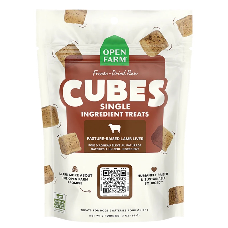 Open Farm Freeze Dried Raw Cubes Lamb Liver 3oz