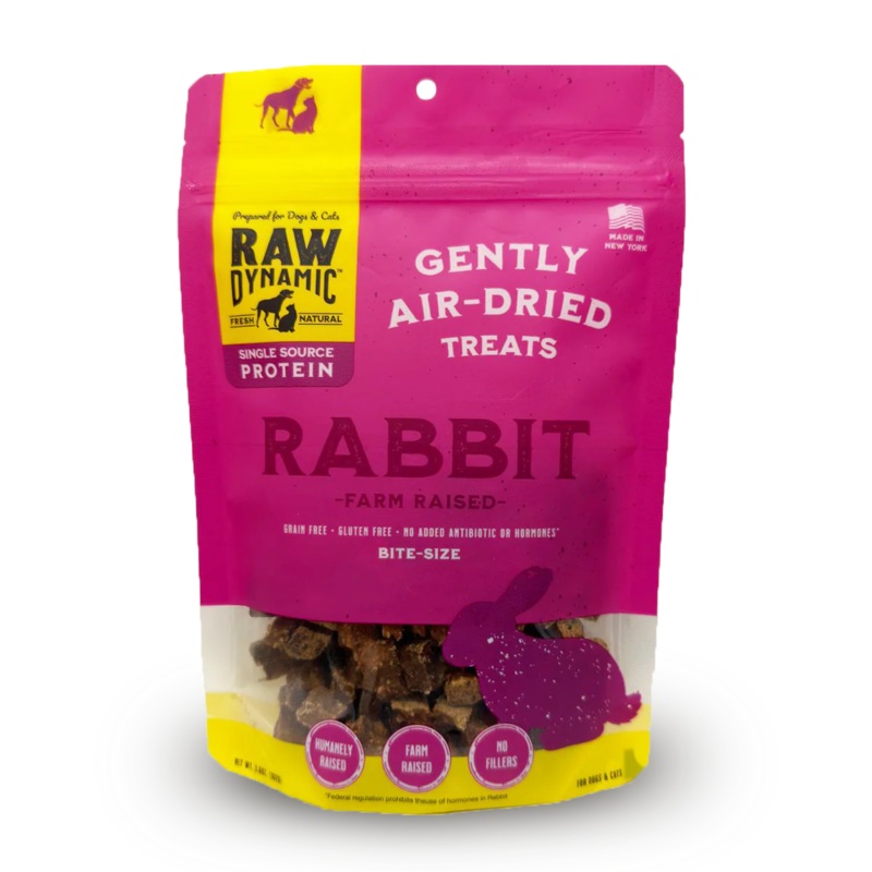 Raw Dynamic Air Dried Rabbit Treats 3.6oz