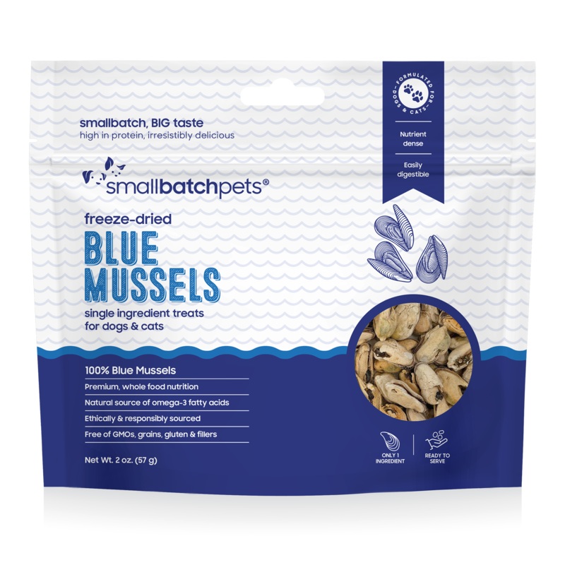 SmallBatch Freeze Dried Blue Mussel Treats 2oz