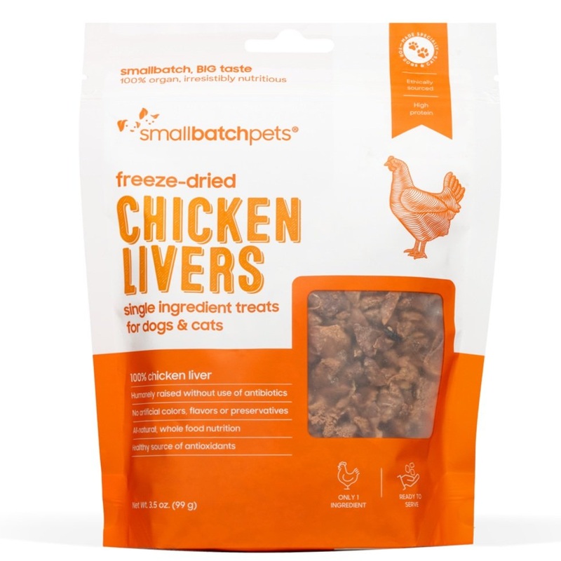 SmallBatch Freeze Dried Chicken Liver Treats 3.5oz