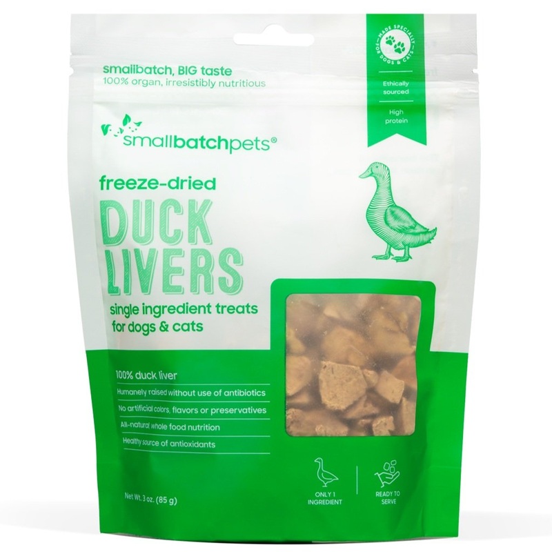 SmallBatch Freeze Dried Duck Liver Treats 3.5oz