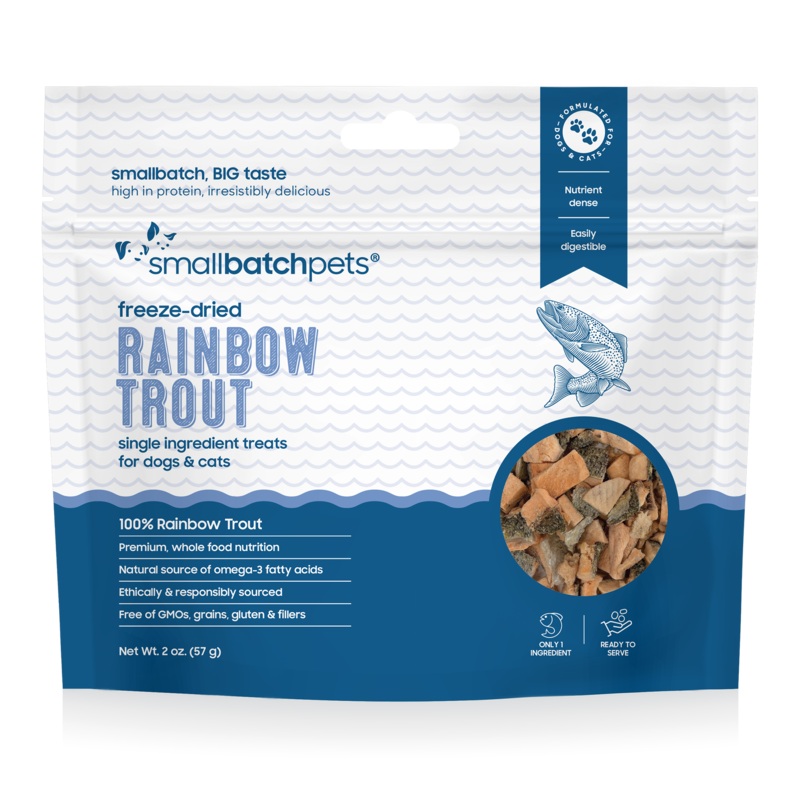 SmallBatch Freeze Dried Rainbow Trout Treats 2oz