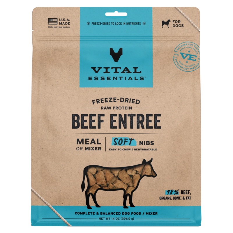 Vital Essentials Freeze Dried Soft NIBS Beef 14oz
