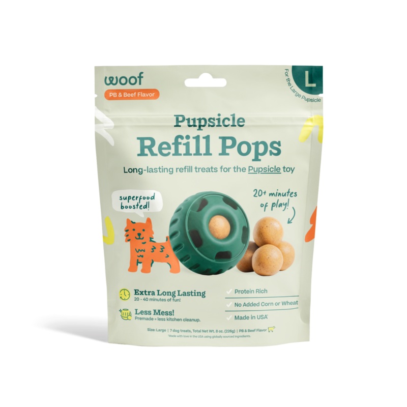 Woof Pupsicle Refill Pops PB & Beef Recipe