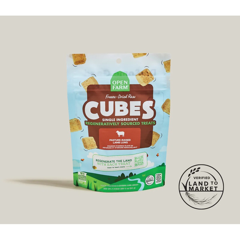 Open Farm Freeze Dried Raw Cubes Lamb Lung 3oz