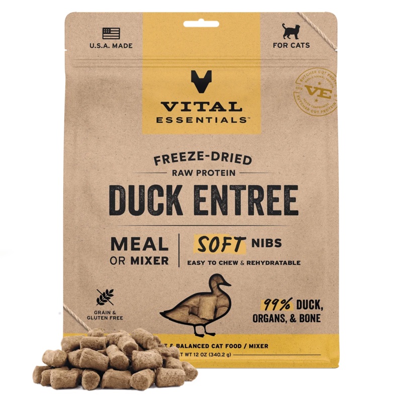 Vital Essentials Cat Freeze Dried Duck 12oz