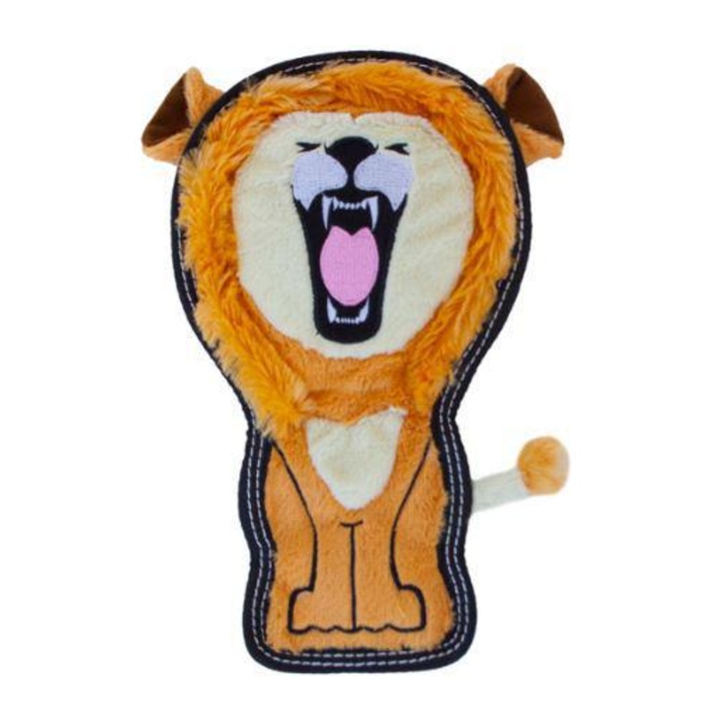 Outward Hound Tough Seamz Lion Plush Dog Toy M