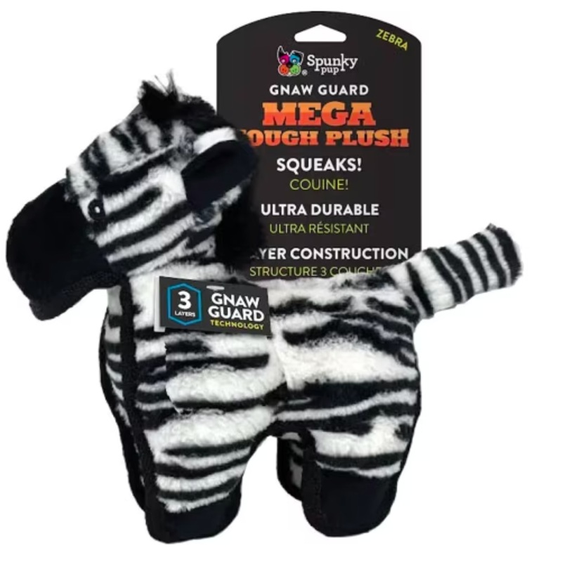 Spunky Pup Zebra Plush Jumbo