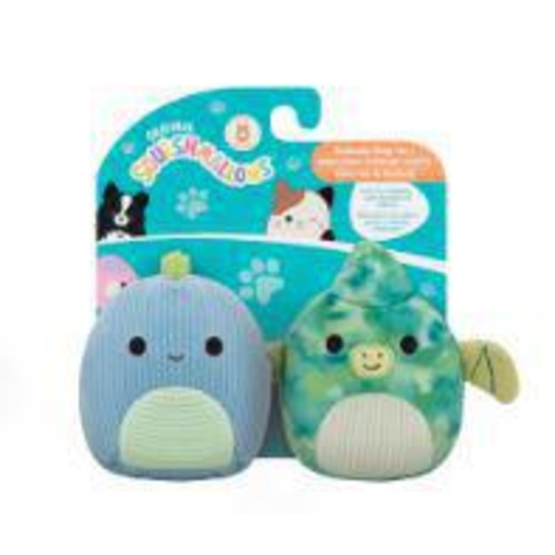 Squishmallows Squeaky Soups Raisy & Dash Plush Dog Toy