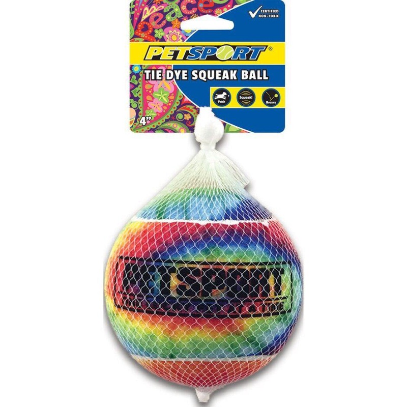 PetSport Tie Dye Squeak Ball 4