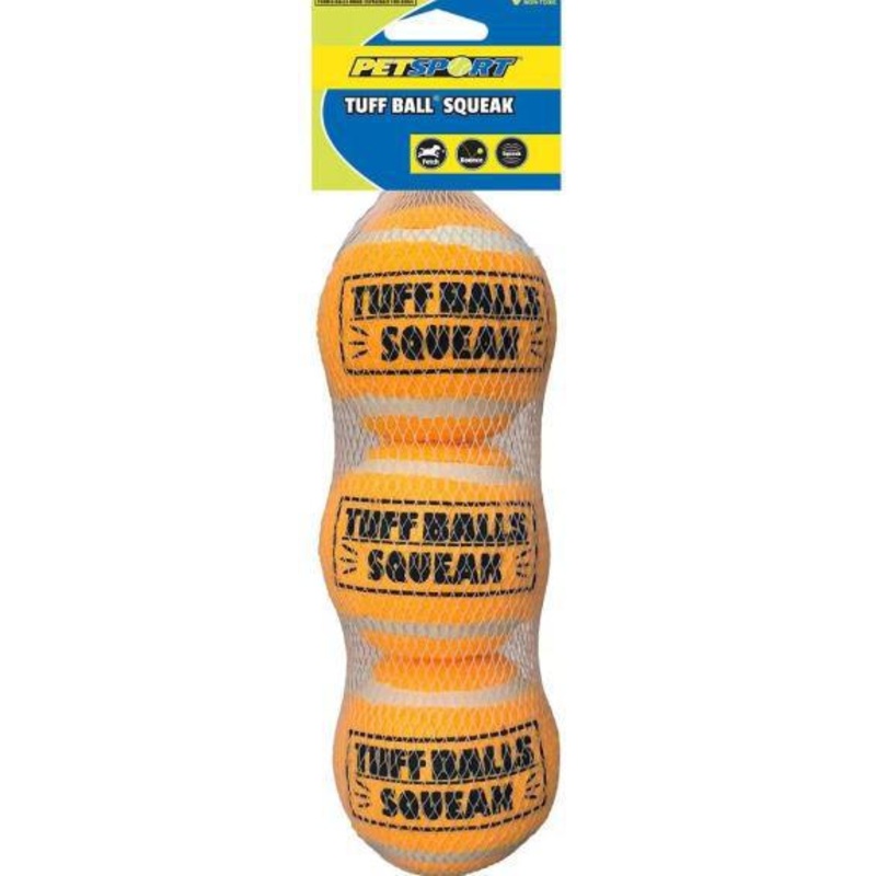 PetSport Tuff Balls Squeak 2.5 3pk