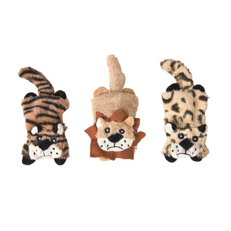 Spot Lil Spots Flat Cats Dog Toy w/ Squeaker 3ct