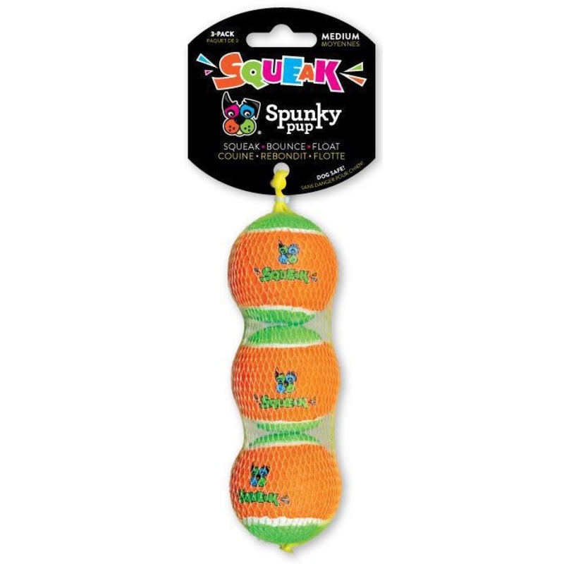 Spunky Tennis Balls MD 3pk