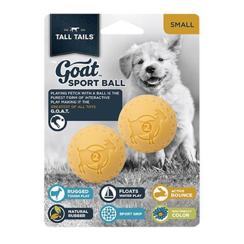 Tall Tails GOAT ball Yellow 2 2pk