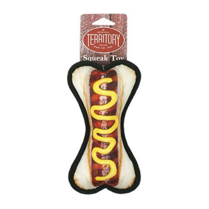 Territory Hot Dog Bone w/ Squeaker 8