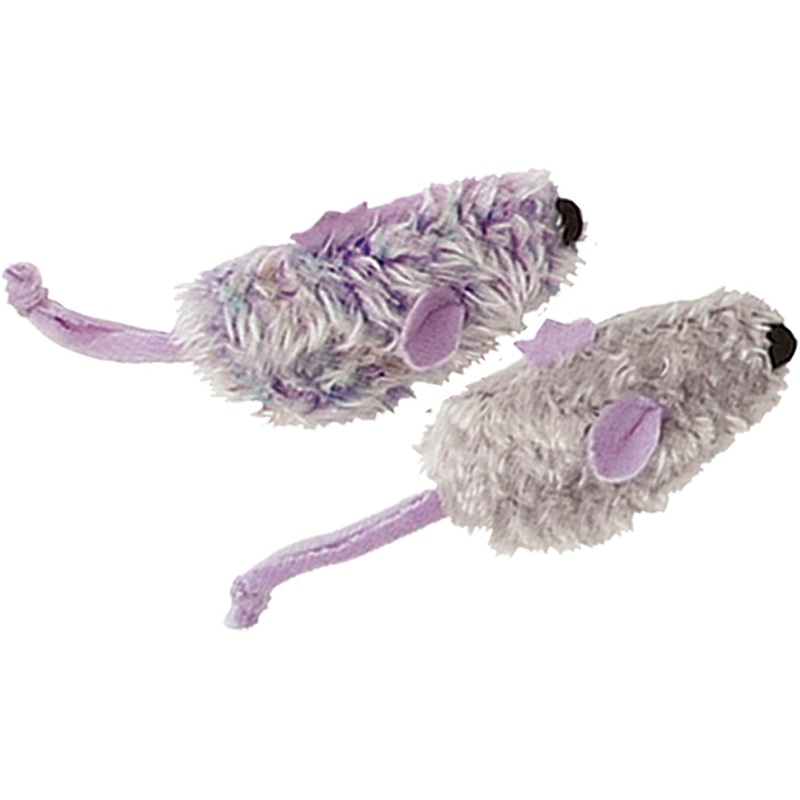 Cat Toy- Purple & Frosty Grey Mouse w/Catnip