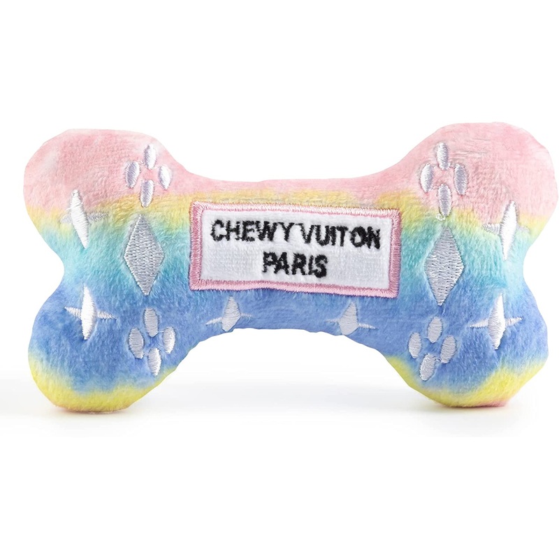 Chewy Vuiton Bone Plush Dog Toy