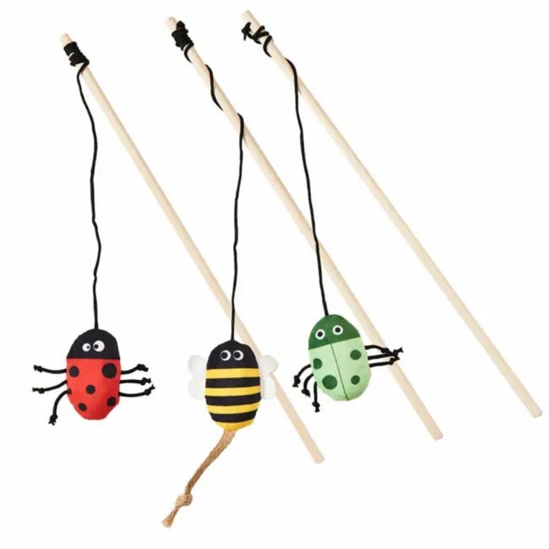 Insect Teaser Wand Cat Toy, Asst colors
