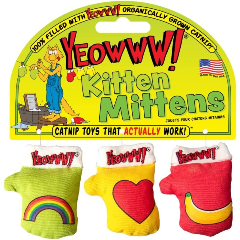 Kitten Mittens Catnip Cat Toys by Yeowww!!