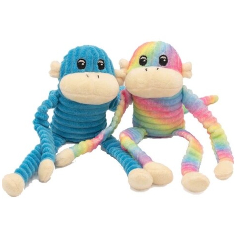 Zippy Paws Spencer the Crinkle Monkey Rainbow SM 2pk