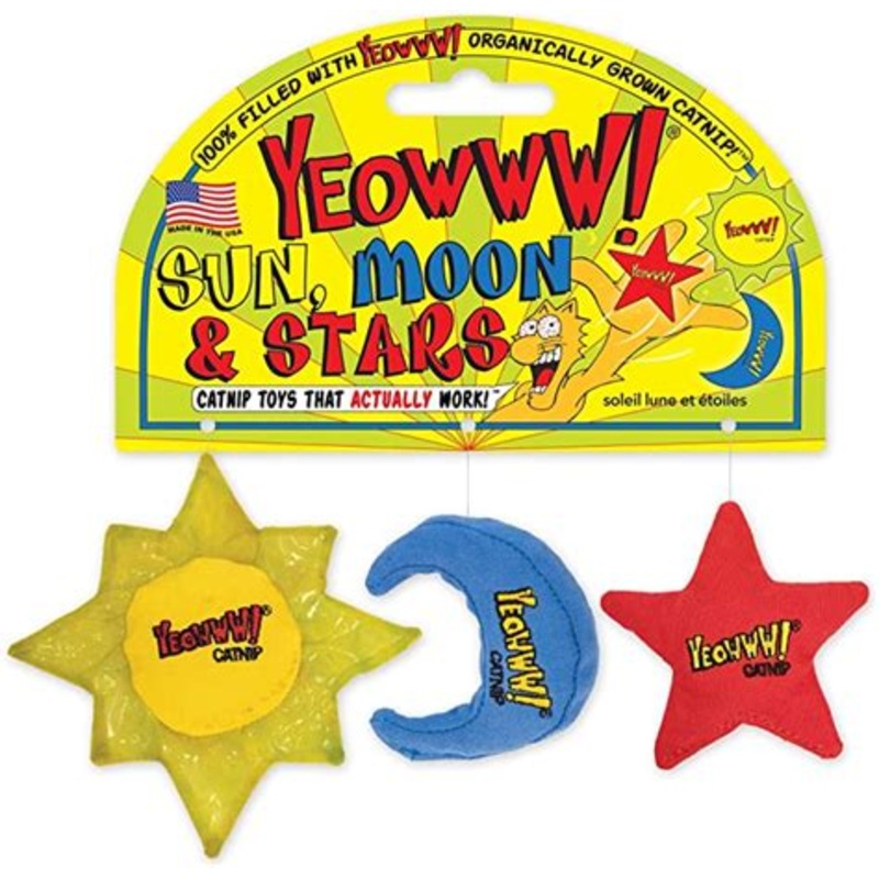 Cat Toy Organic Catnip – Sun, Moon & Star