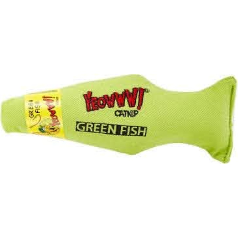 Green Fish Catnip Toy