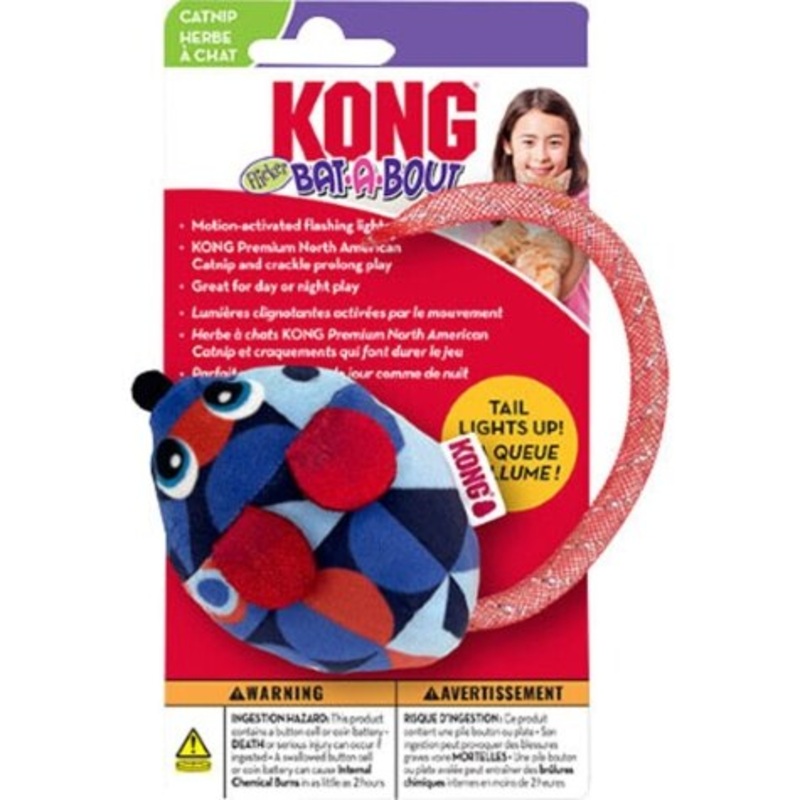 Kong Bat-A-Bout Flicker Mouse Cat Toy