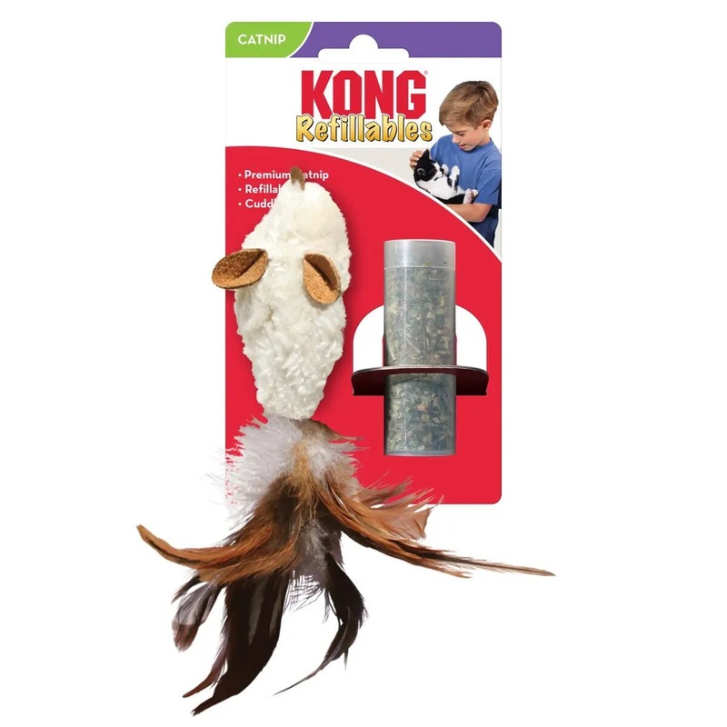 KONG Refillables Feather Mouse Cat Toy