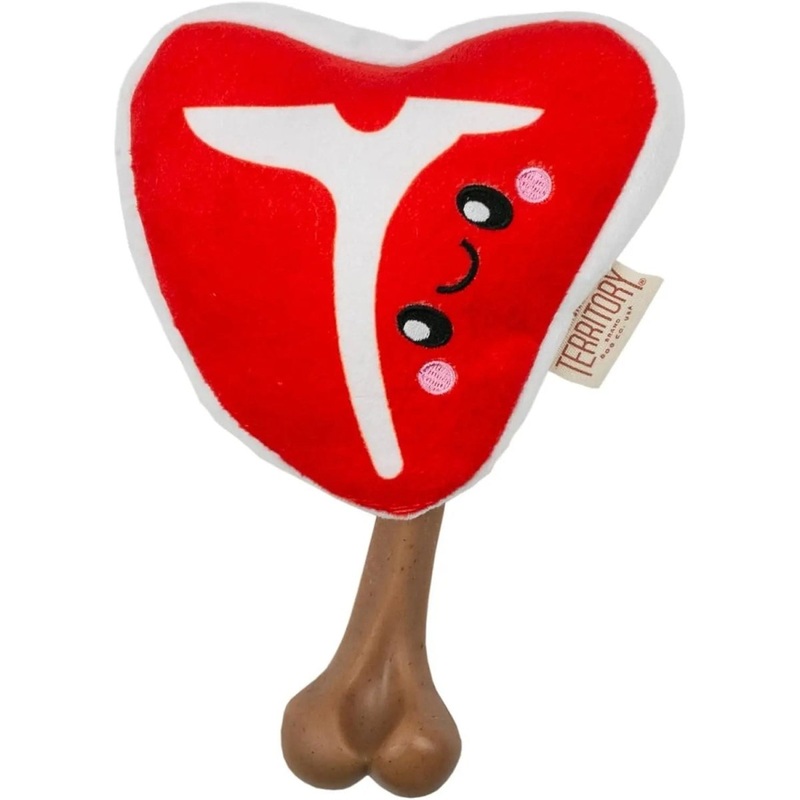 Territory Pet 2-in-1 Plush Squeaky Removable Bone Toy for Dogs 8