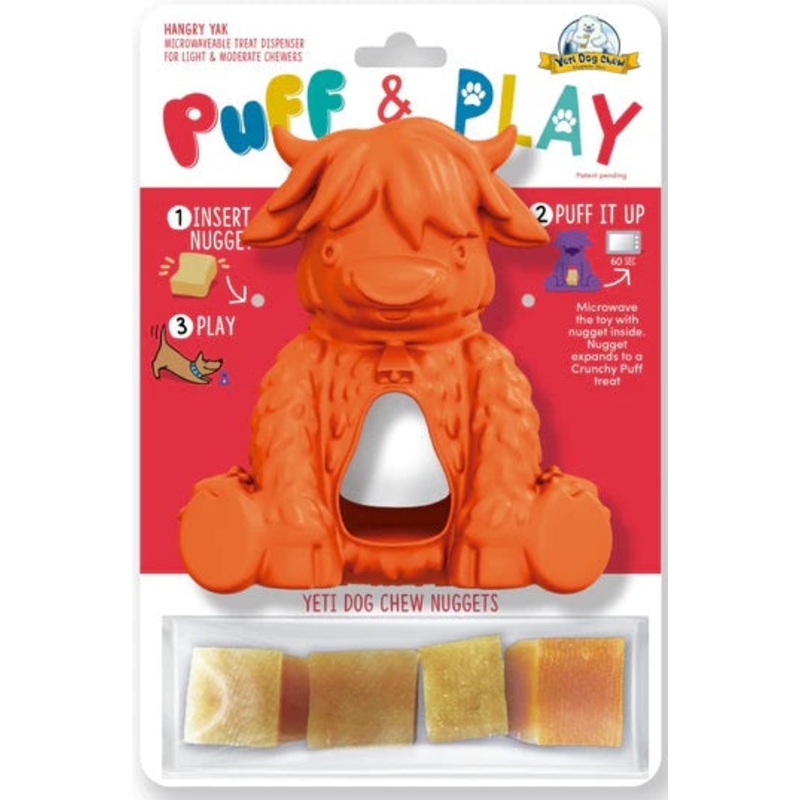 Yeti Puff and Play Hangry Yak Dog Toy