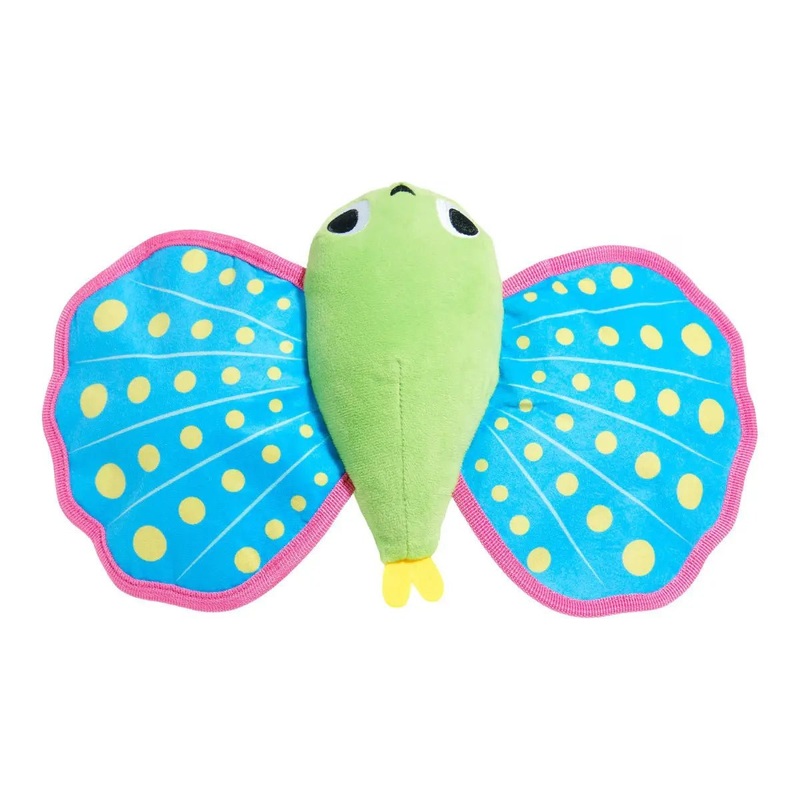 BARK Freddy Flying Fish Squeaky Plush Dog Toy