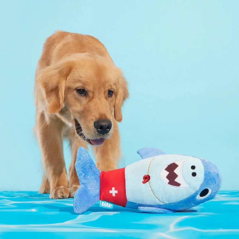 BARK Pool Shark Shane Plush Dog Toy